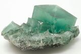 Cubic, Green Zoned Fluorite Crystals - China #197163-1
